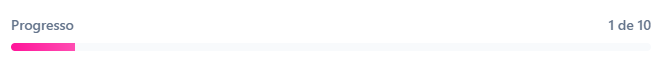 Progresso: 1 de 10